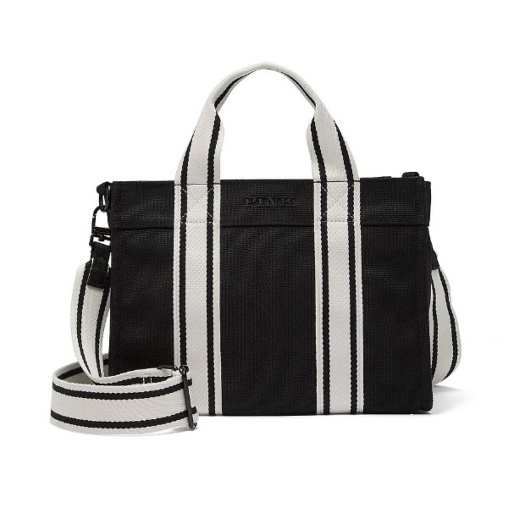 Black and White Striped Tote Bag